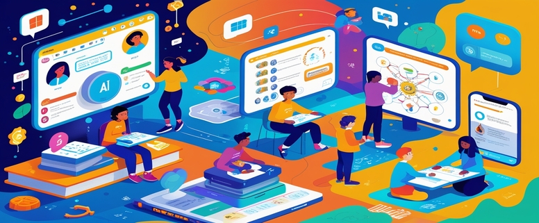 AI-powered personalized learning illustration