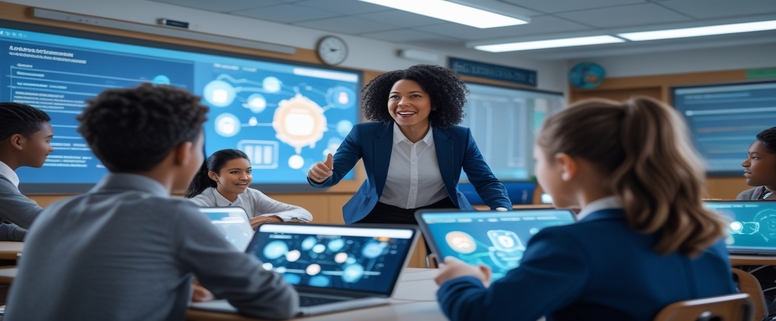 AI-powered personalized learning illustration
