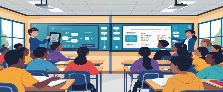 AI-powered personalized learning illustration
