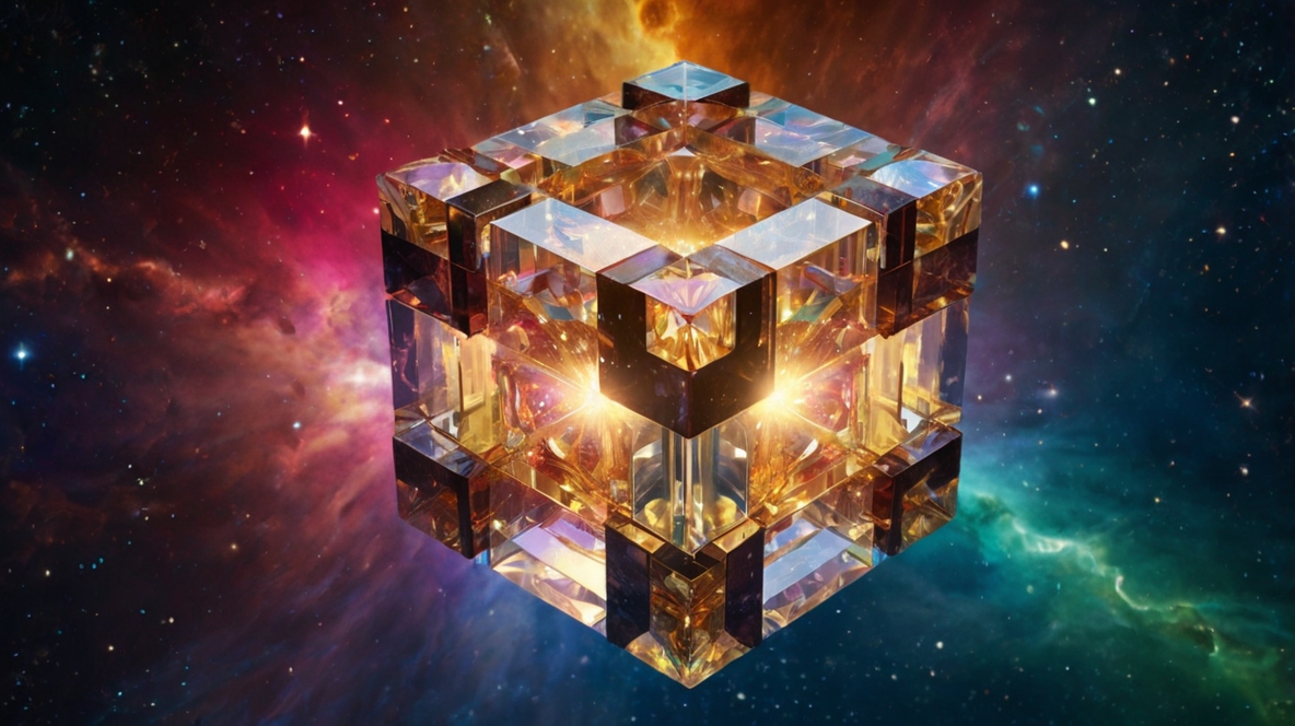 Visual representation of the multiverse within time blocks