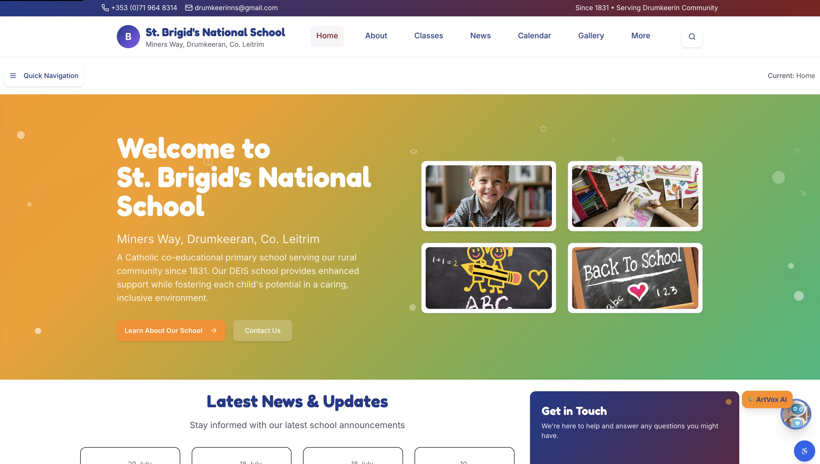 School Website - Custom CMS project screenshot